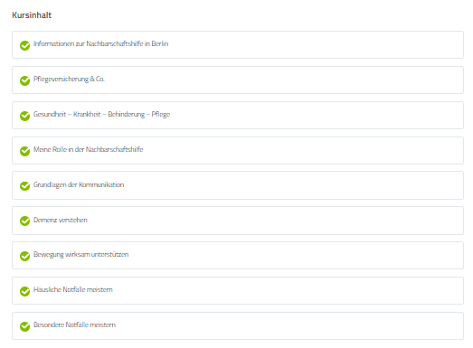 Bild eines Kursinhalts auf dieser Plattform.