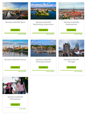 Bild der Kursliste auf dieser Plattform.